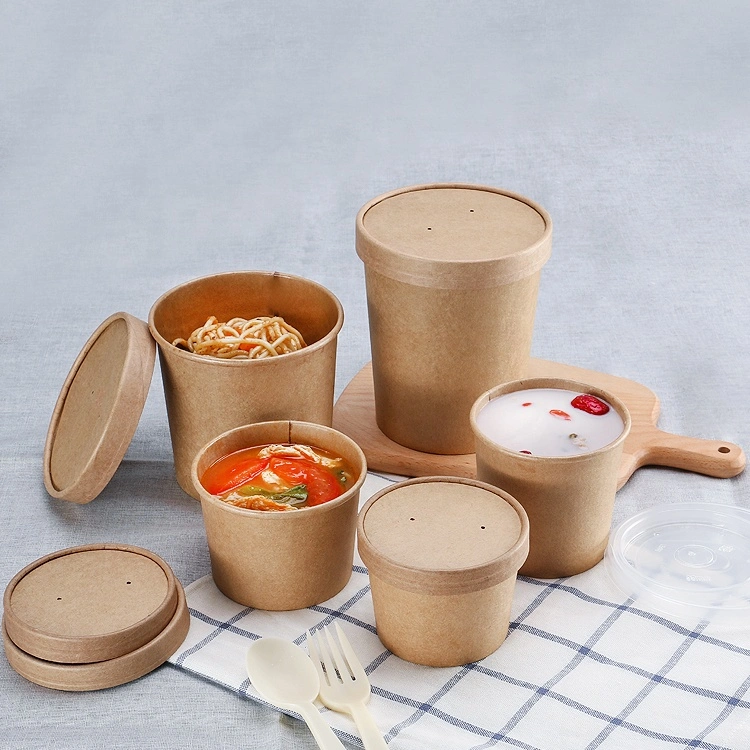 Hot Sale Food Grade Takeaway Disposable Paper Soup Cups