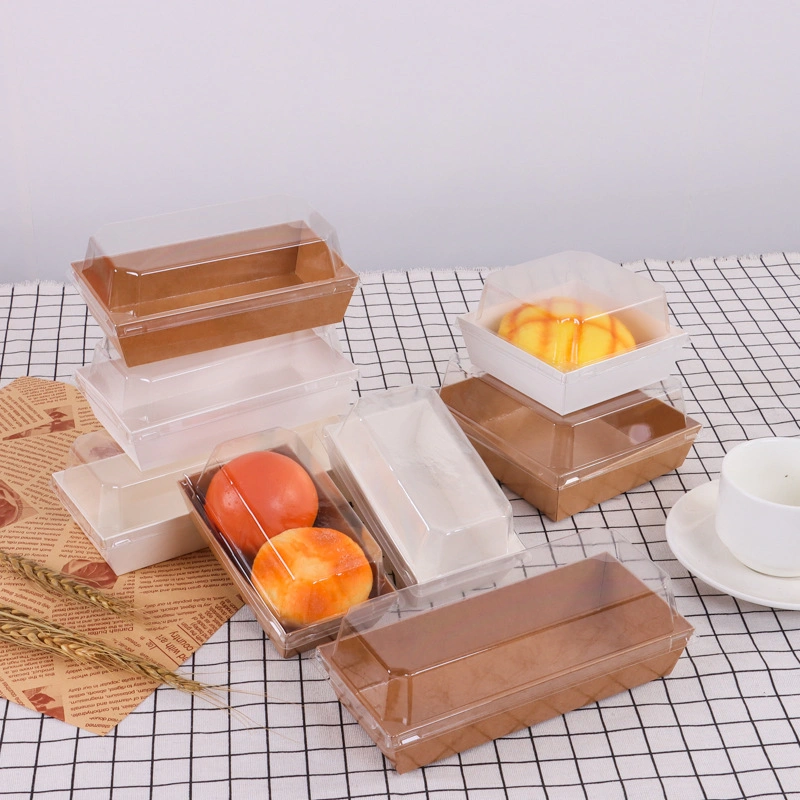 Kraft Paper Food Tray, Disposable Kraft Paper Boat Tray with PLA Coating Fast Food Paper Tray