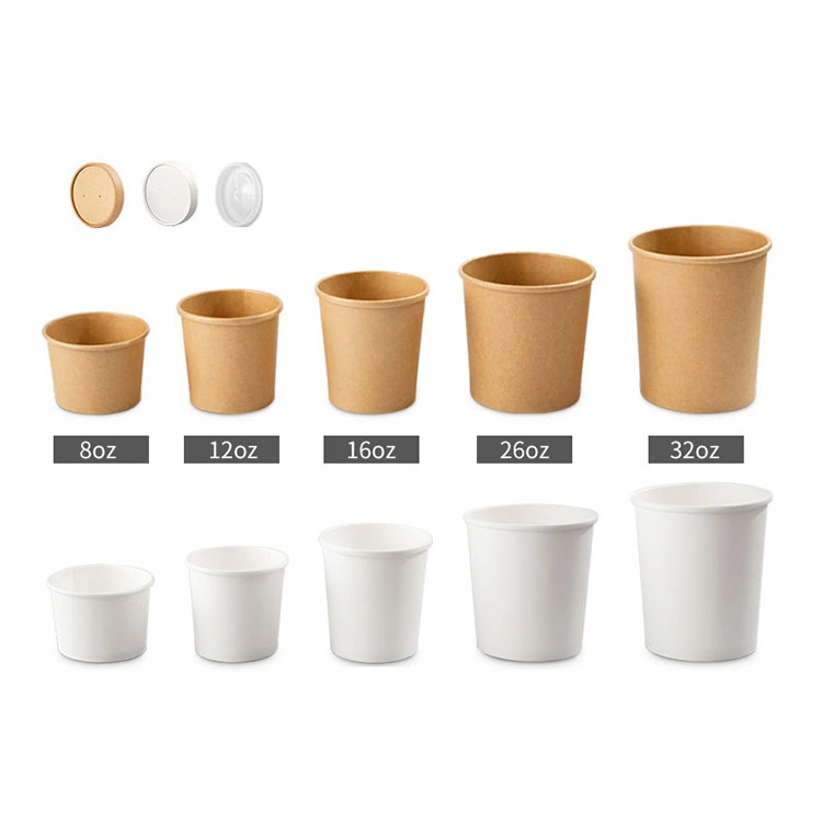 Customized Soup Cups Biodegradable Food Packaging Soup Paper Cup