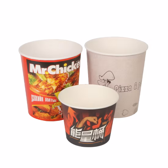 신호면 코팅 PE/PLA 방수 고품질 팝콘 버킷이 있는 도매 인쇄 용지