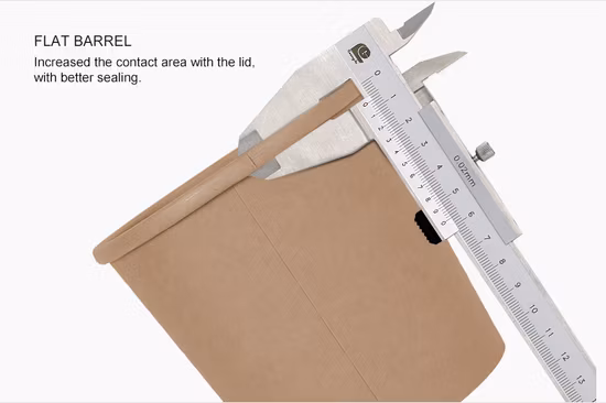 뜨거운 수프 버킷 패스트 푸드 환경 친화적인 재료 브라운 크래프트 종이 버킷