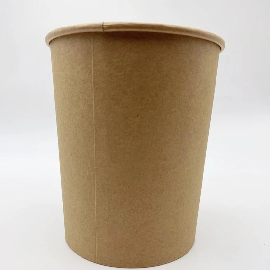 식품 용기 방수 대형 크래프트 종이 수프 컵