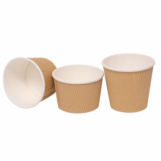 일회용 친환경 크라프트지 수프통, 갈색 종이통, 뜨거운 수프통